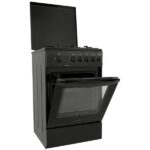 Aragaz Samus SM 550 APNL GLASS, 4 Arzatoare, Cuptor gaz, 52 litri, 3 Ani Garantie, Negru