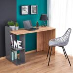 Masa de birou cu raft Fino gri – H85 cm Recomandari Utile