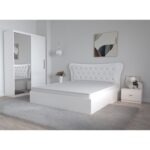 Set Dormitor Dante Alb - Eleganță, Funcționalitate și Comoditate într-un Singur Set