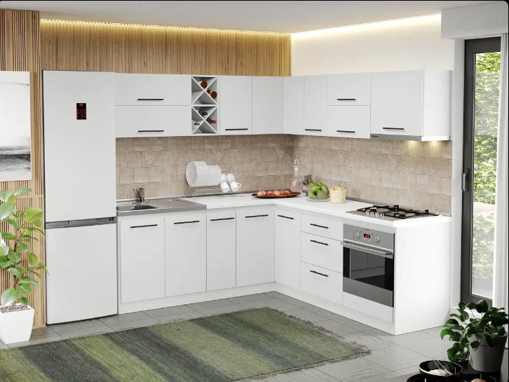 Mobila Bucatarie alba Sofi pe colt – 66 – 210/220 cm Mobidea Pareri