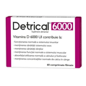 Detrical Vitamina D 6000 UI – 60 comprimate, Zdrovit